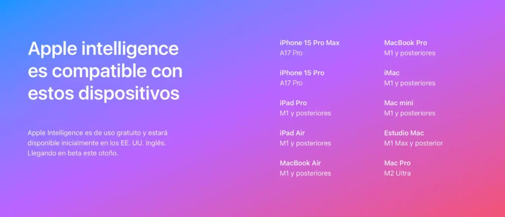 Apple Intelligence en español