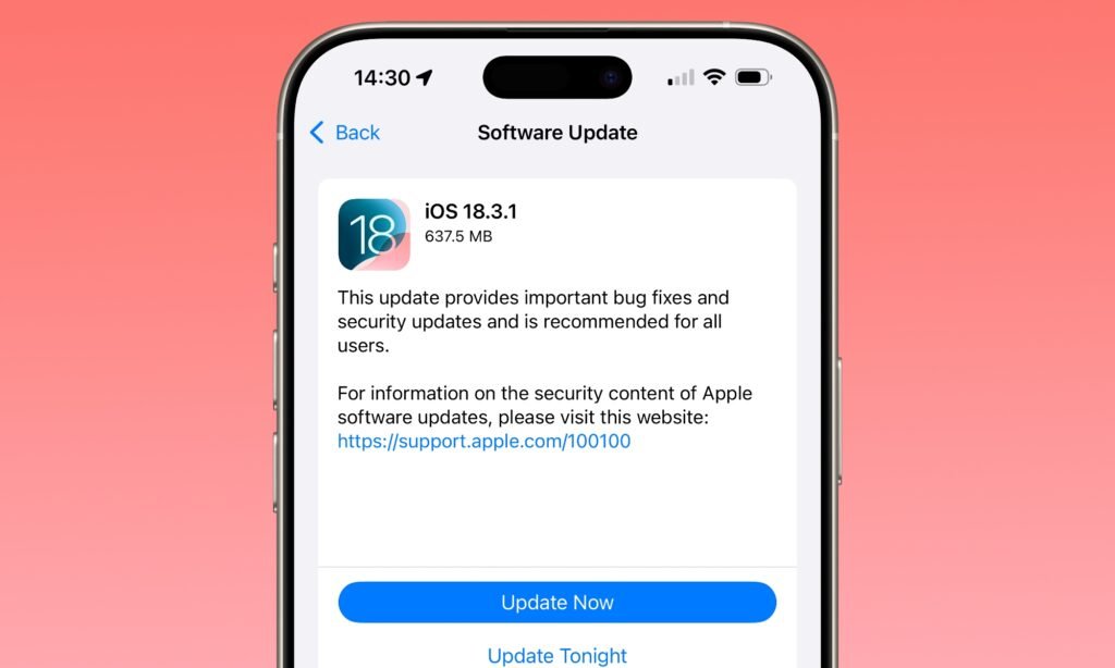 Apple lanza iOS18.3.1