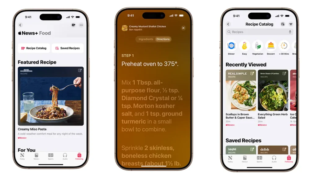 iOS 18.4 Beta 3, Apple News+ Food