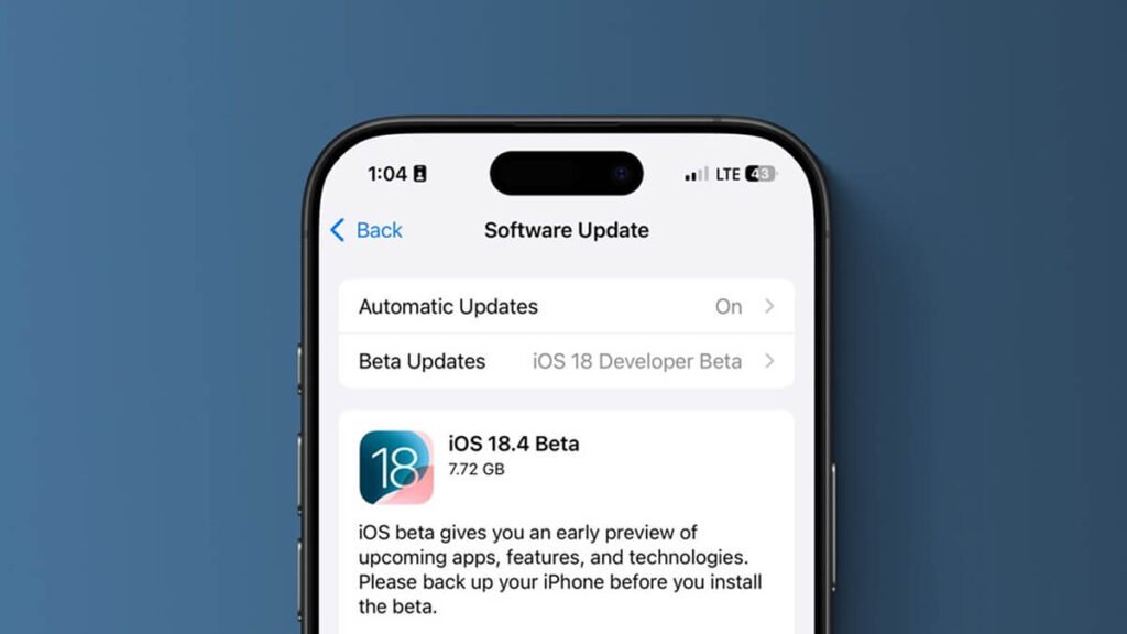 iOS 18.4 Beta 4